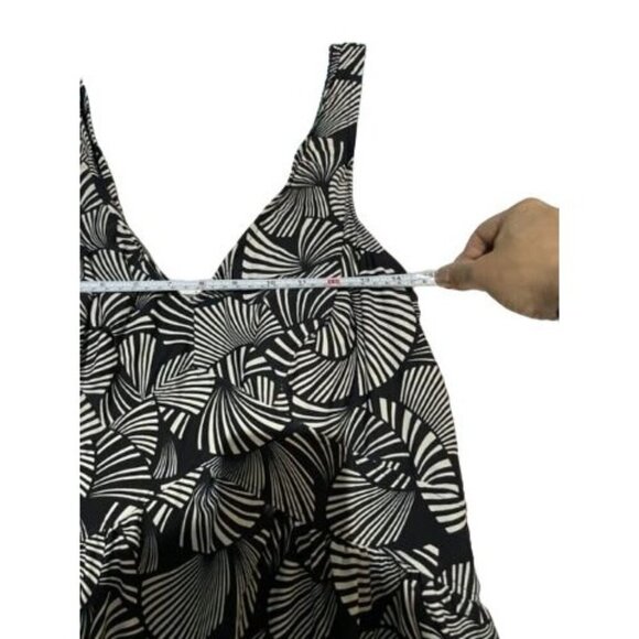 Azul Women's One Piece Bathing Suit Dress Style Black & White Seashells Size 18 - Picture 7 of 8